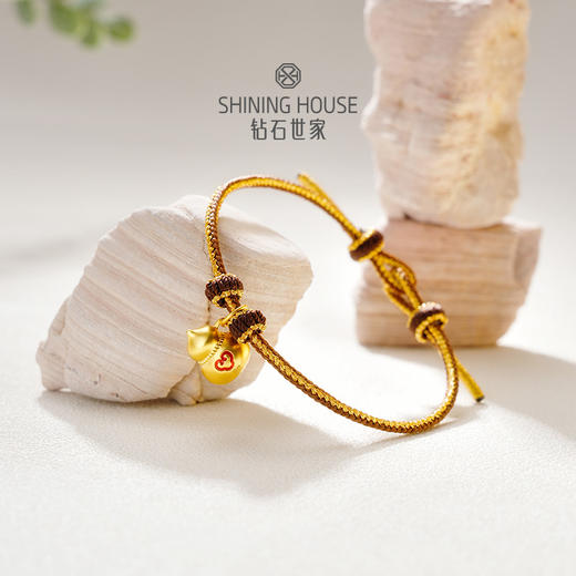 【定价黄金】【限时8折】【现货】钻石世家 足金手串手绳手链 DIY创意手链 串绳绳子手绳 商品图2