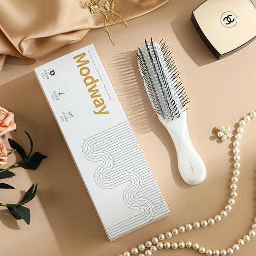 【72小时内发货】有专利的头皮养护梳！Modway 养护按摩梳 干湿两用按摩梳 蓬松 洁净 便携 防静电 梳子 常规款/迷你款 商品图12