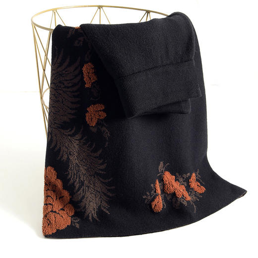 垂坠感针织印花大摆裙，松紧腰通勤高腰A字裙MYX-LXWT-5827-L 商品图3