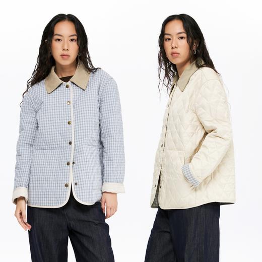 oneup菱形格子双面穿棉服 商品图2