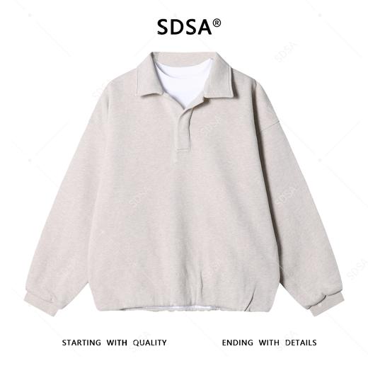 33779SDSA男士秋冬新款痞帅男装复古撞色翻领假两件卫衣百搭宽松上衣 商品图1