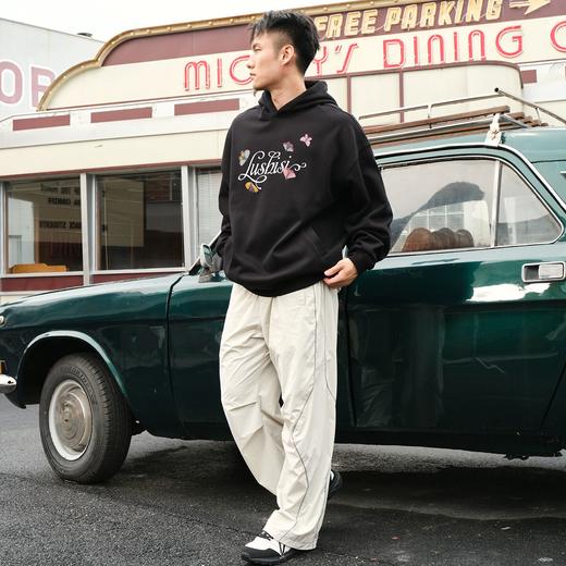 录士LUSHISI自然之翼卫衣抓绒恒温保暖连帽潮流宽松情侣宽松卫衣 商品图4