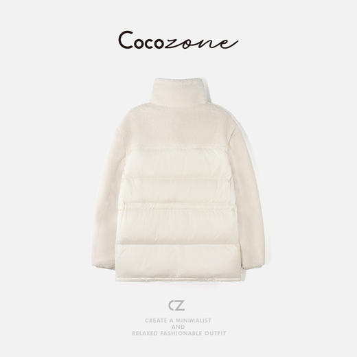 COCO ZONE 刘一一 "莱蒙鹅绒"立领拉链拼接鹅绒服 CD2A2580 商品图2