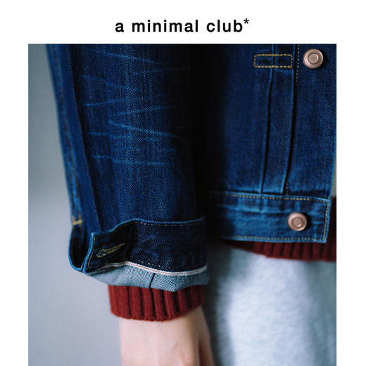 a minimal club重磅水洗100%棉翻盖口袋牛仔夹克赤耳边AM58DC07 商品图4
