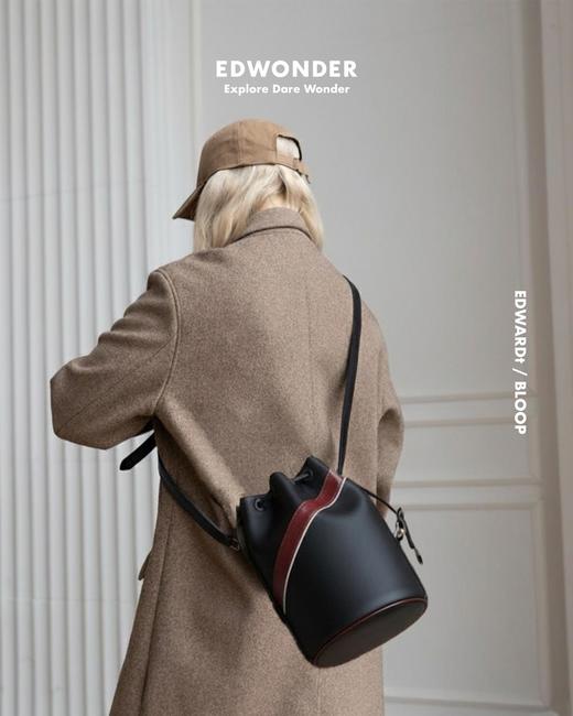 EdWxBA 爱德华 潜水料拼皮水桶包轻便防水侧背包(S) 商品图2