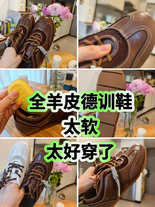 【羊皮德训鞋】预售7天！JEHURFIE明星同款断货王！百搭休闲 360度软弹舒适 小羊皮鞋面+4.0羊皮乳胶鞋垫+任意弯折 暴走不累AB25361 商品图3