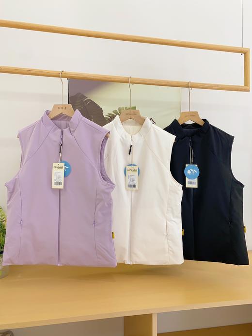 松植屋秋冬女款防风气绒叠穿马甲立领防风设计内里100%绵羊毛锁温 商品图0