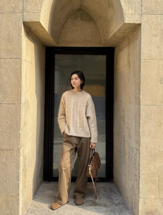 CS新款纯色麻花羊毛衫 商品图6