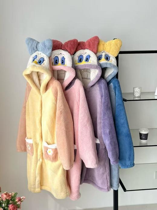 【YW】无忧购“清仓特价”黛西鸭加绒加厚睡袍长裤套装（现货发) 商品图5