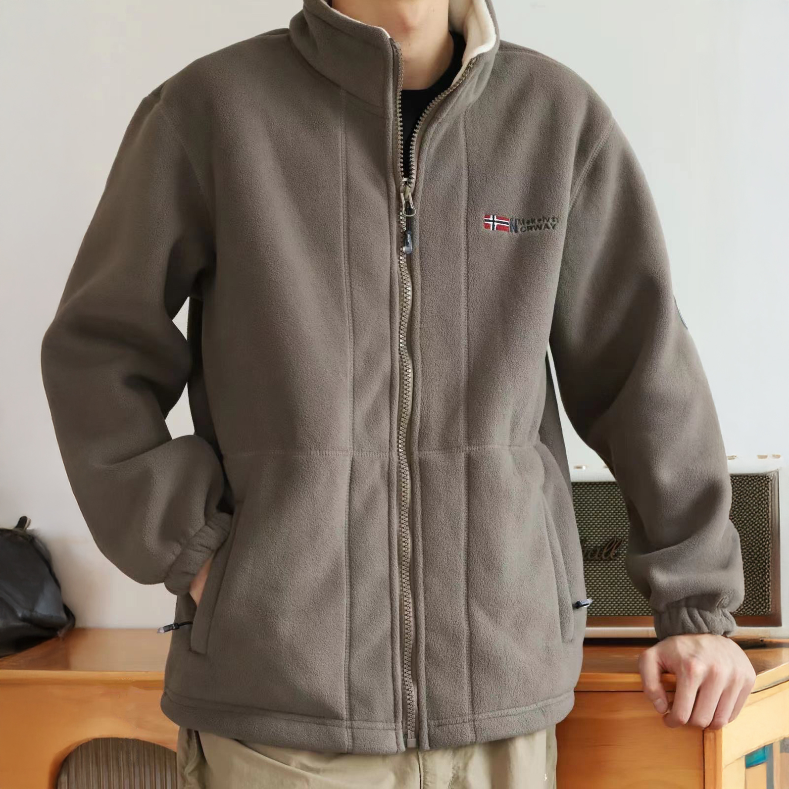 外贸款 秋冬双面摇粒绒加厚保暖外套 立领/连帽 面料柔软 防寒保暖 5色可选