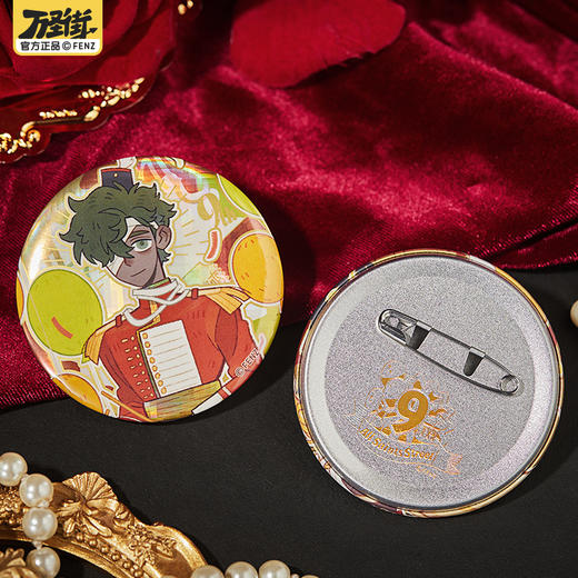 《非人哉官方店》万圣街九周年系列马口铁徽章盲盒方格镭射吧唧胸针 商品图3