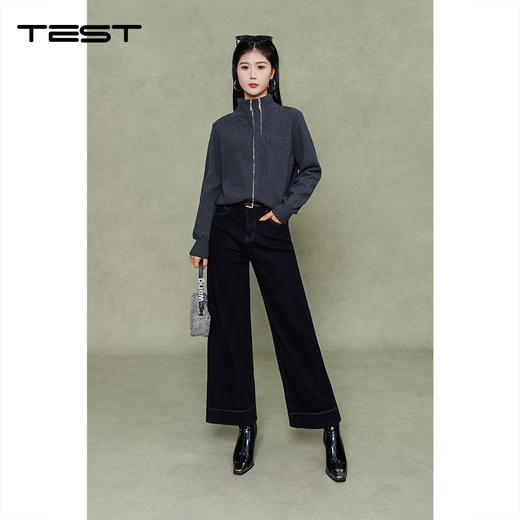 冬上新时尚百搭个轻松性穿搭必备阔腿牛仔裤3254044 商品图1