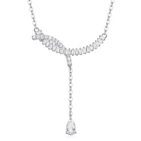 卡蒂罗KADER 微笑流苏项链 925银精致轻奢灵动流苏水滴小众设计高级氛围感锁骨链 极简日常简约大方