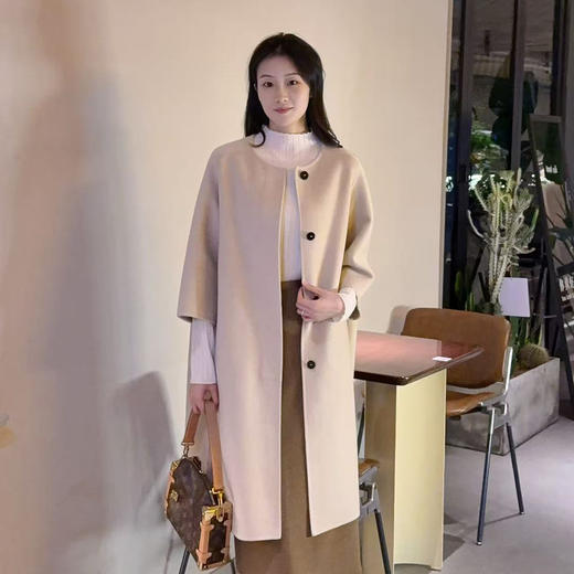 （康赛妮A类纱线）火桐hooton 半高领山羊绒坑条打底衫25A650 商品图2