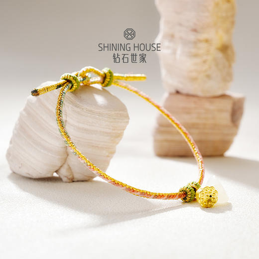 【定价黄金】【限时8折】【现货】钻石世家 足金手串手绳手链 DIY创意手链 串绳绳子手绳 商品图7