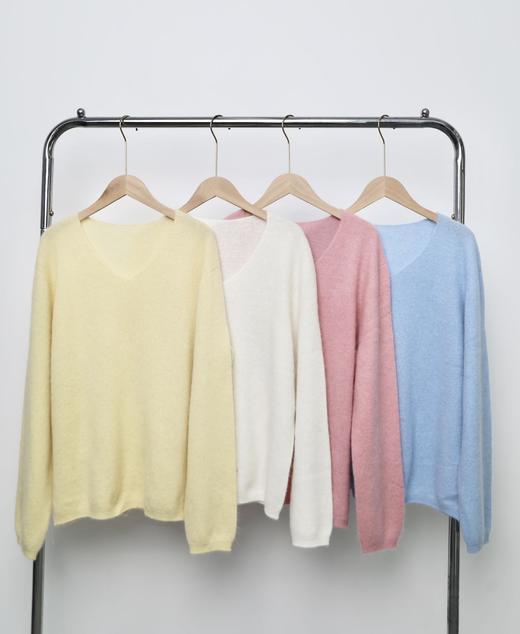 miu*iu同款 SUSX奶fufu细闪糖果色系无缝一体拉毛针织衫（下单3-7天发货） 商品图7