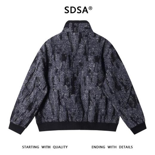 SDSA男士秋冬新款痞帅男装韩版时尚撞色拉链立领夹克外套百搭时尚 商品图4