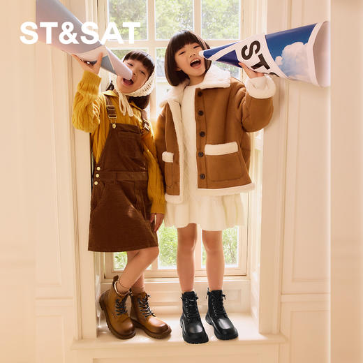 【童鞋】星期六英伦学院风女童马丁靴SSC3196L4P 商品图5