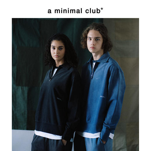 a minimal club重水洗420克毛圈卫衣半开襟廓形复古水洗AM59ST18 商品图2