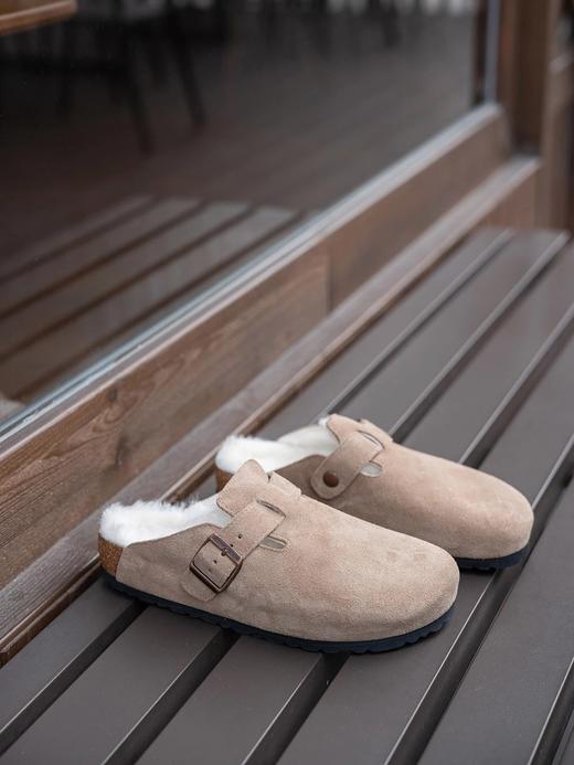 ³ 【加绒勃肯鞋】半拖/全包加毛博肯 牛皮鞋面 羊皮毛一体内里 一脚蹬 BTPJ-22047-1/BTPJ-22047-3 35-44码 XN03-CRMM-BTNX 商品图3