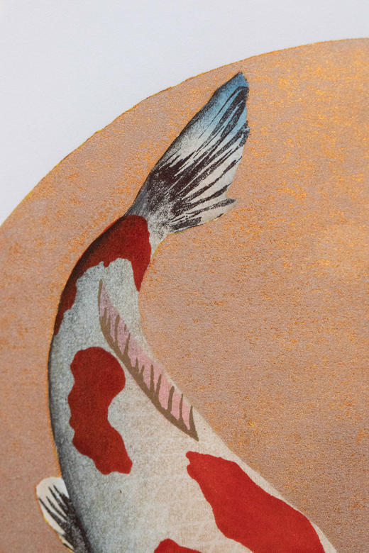 独角鹿西洋古董2010年日本当代艺术家Kunio Kaneko签名创作出品限量木刻版画作品「Whisper Whisper 7 低语·七」 商品图4