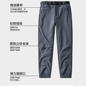 LUCKY DEER幸运鹿情侣款多功能加绒防水软壳裤