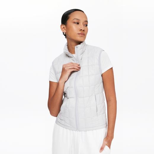 oneup格纹收腰羽绒马甲 商品图2