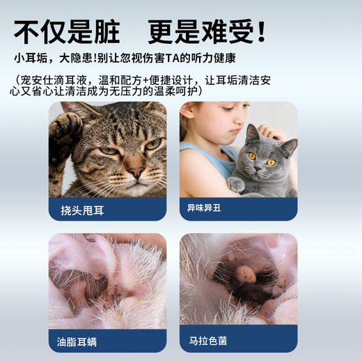宠安仕 宠物次抛滴耳液1.5mlX10支盒装 洗耳液 一次性独立包装  犬猫通用 商品图1