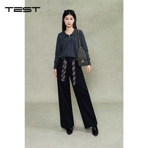 冬上新轻松打造慵懒知性风垂感阔腿休闲裤3254041 商品图1