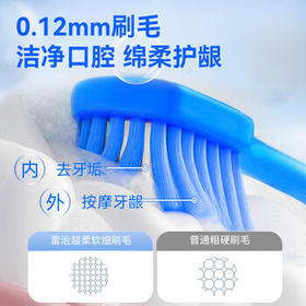 雷治（Dr.RAY）儿童牙刷奥特曼幼儿宝宝卡通牙刷小刷头软毛细毛3-6-12岁 3支装