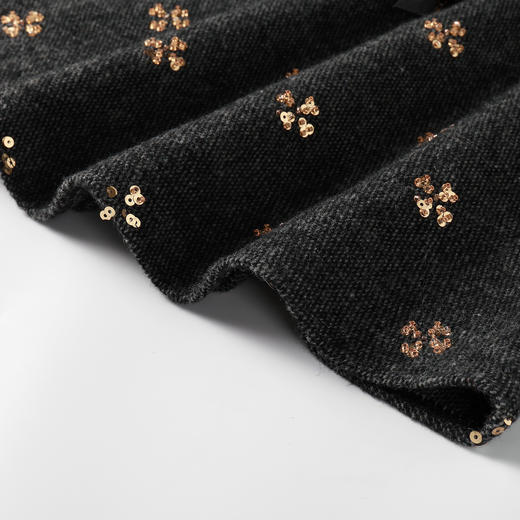 奢姿大码女装2025秋季减龄蝴蝶结亮片时尚两件套胖妹妹小香风套装9954953895A 商品图3