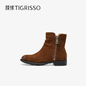 【云粉节】 BF楼蹀愫2025年秋冬新款薄底牛绒时装靴轻盈保暖户外短靴吊牌价1898活动价1139