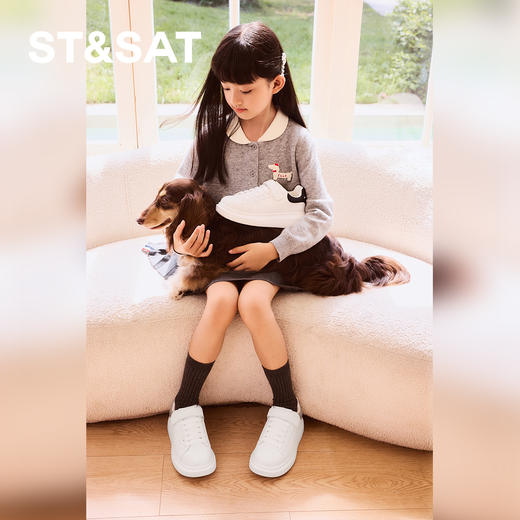 【童鞋】星期六经典百搭休闲魔术贴男女童小白鞋SSD1192L5S 商品图7