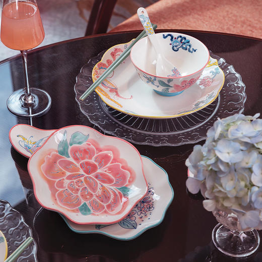 【宫里餐具】 花繁锦色 陶瓷餐具套装 2人套装/4人套装 商品图4