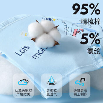 浪莎儿童内裤男童A类抑菌平角裤男孩中大童学生柔软棉质四角短裤  150 商品图1