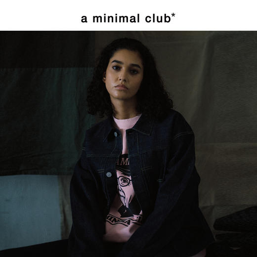 a minimal club复古重磅【原牛】撞色字母印花牛仔夹克街头AM59DC01 商品图0