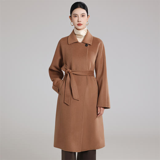 【清河羊毛羊绒专场】鹿展LZ806女士羊绒大衣30%山羊绒 70%羊毛 商品图1