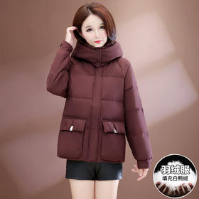 QYM 25XYY02-Y羽绒服连帽防风大码宽松加厚保暖外套