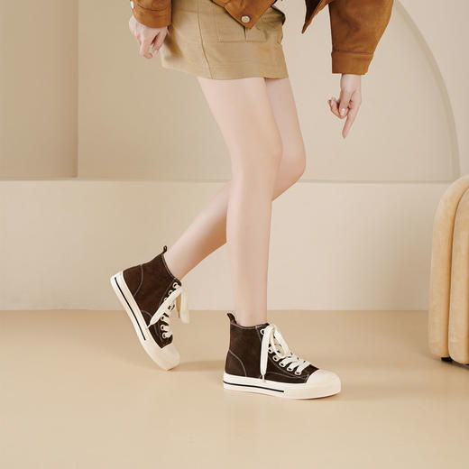 Westory2025年冬季厚底高帮运动鞋休闲板鞋舒适百搭短靴S25DS86261 商品图6