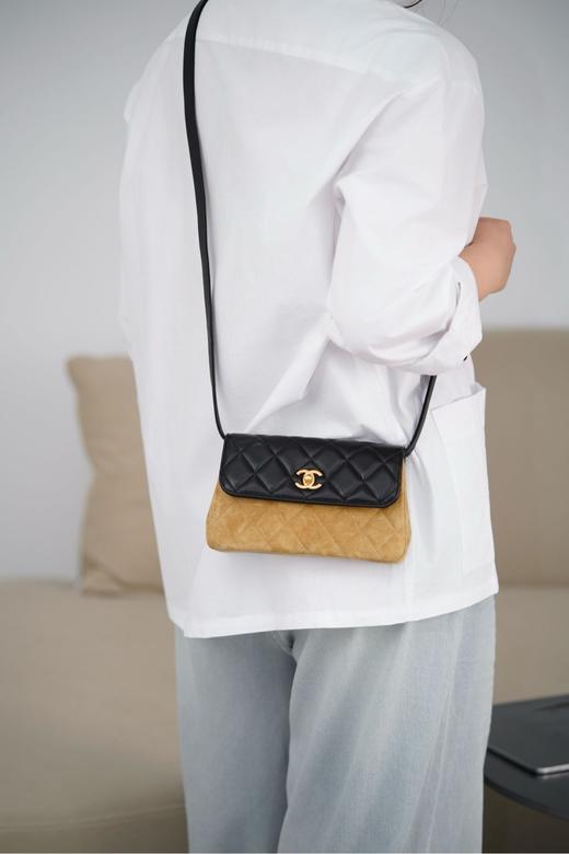 香奈儿 25A高级手工坊 拼皮口盖包（LZ*MM） 商品图4