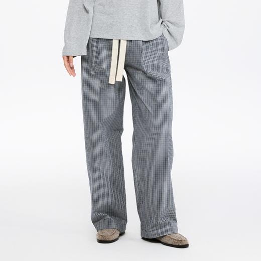 oneup格子单褶抽绳宽松休闲裤 商品图7