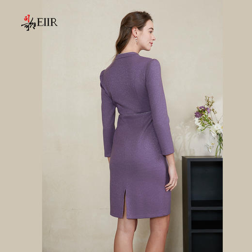 司歌弹力针织小A裙显瘦秋冬连衣裙长袖EA901377X 商品图3