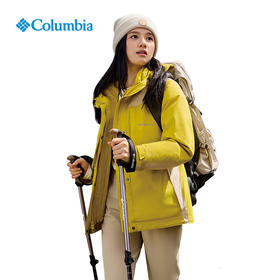 哥伦比亚25新品女穿行防水冲锋衣鹅绒内胆三合一WR5898764