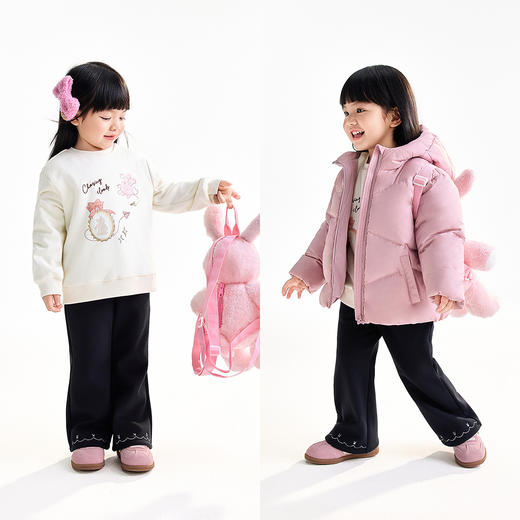 【实体店同款】女童全腰针织夹裤冬季新款安奈儿童装XG546012 商品图3