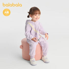巴拉巴拉婴儿连体衣秋装宝宝外出包屁衣爬服2025时髦可爱加绒209325120203