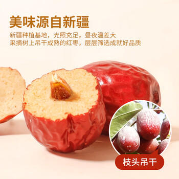 楼兰丝路新疆红枣5斤箱装量贩灰枣蜜饯果干 休闲零食小枣年货送礼2500g/箱 /休闲食品 /蜜饯果干 /枣 商品图1
