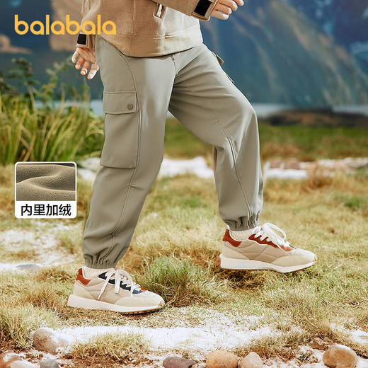 【商场同款】巴拉巴拉童装儿童裤子男童加绒长裤2025冬新款束脚裤 商品图1