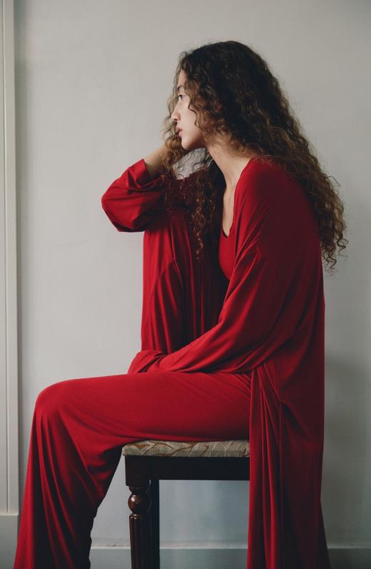 STA联名家居垂感长款睡袍 商品图2