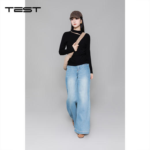冬上新时尚吸睛宽松垂感十足轻松打造摩登复古感牛仔裤3254015 商品图4
