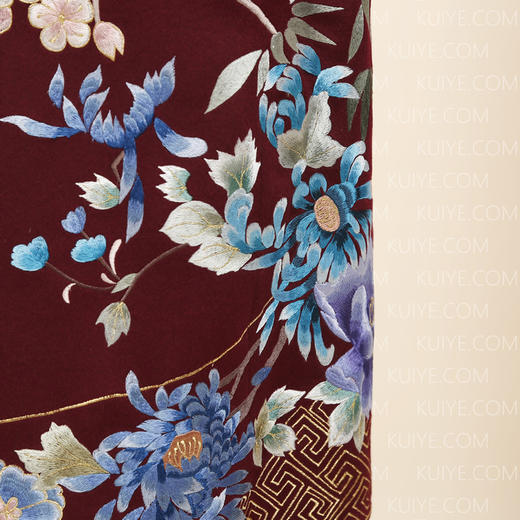 【福天华】品质寿服女大衣“繁花似锦”（紫红）百年工艺传统寿衣 商品图5